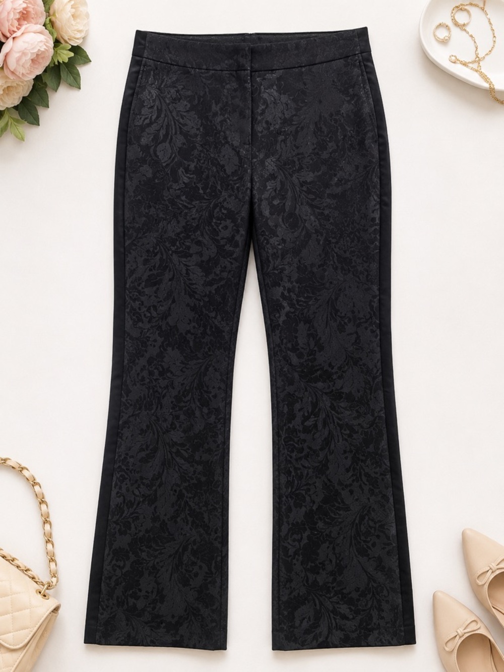 Anthropologie Essential Skinny Jacquard Pants size 10